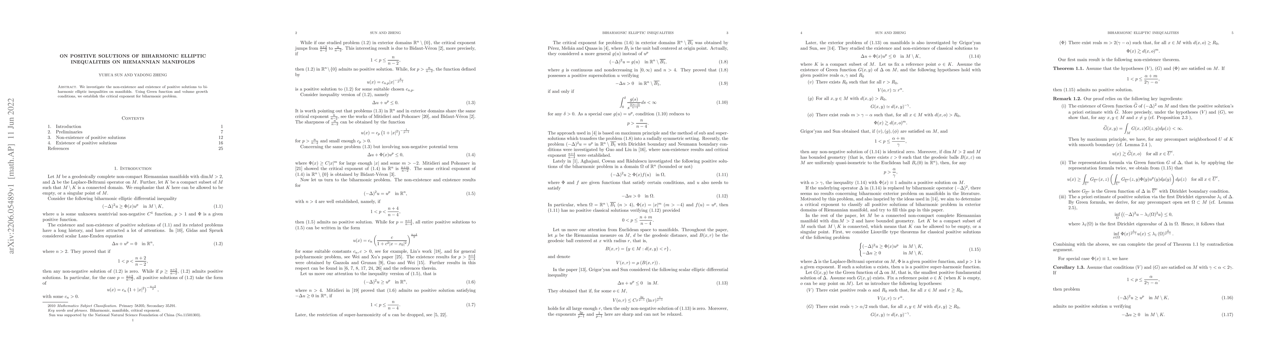 Thumbnail for On positive solutions of biharmonic elliptic inequalities on Riemannian
  manifolds