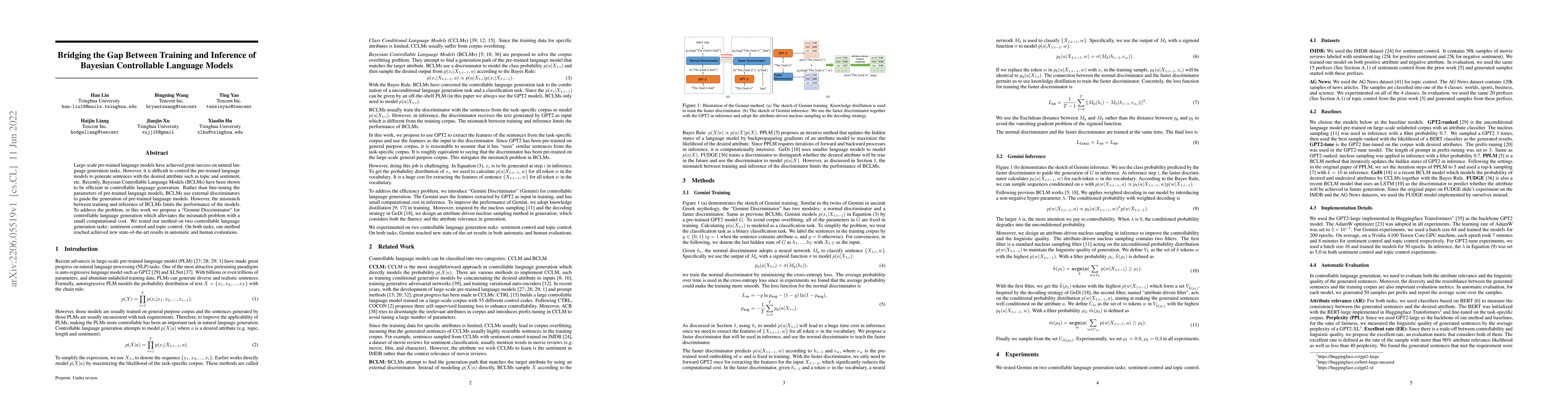 Thumbnail for Bridging the Gap Between Training and Inference of Bayesian Controllable
  Language Models