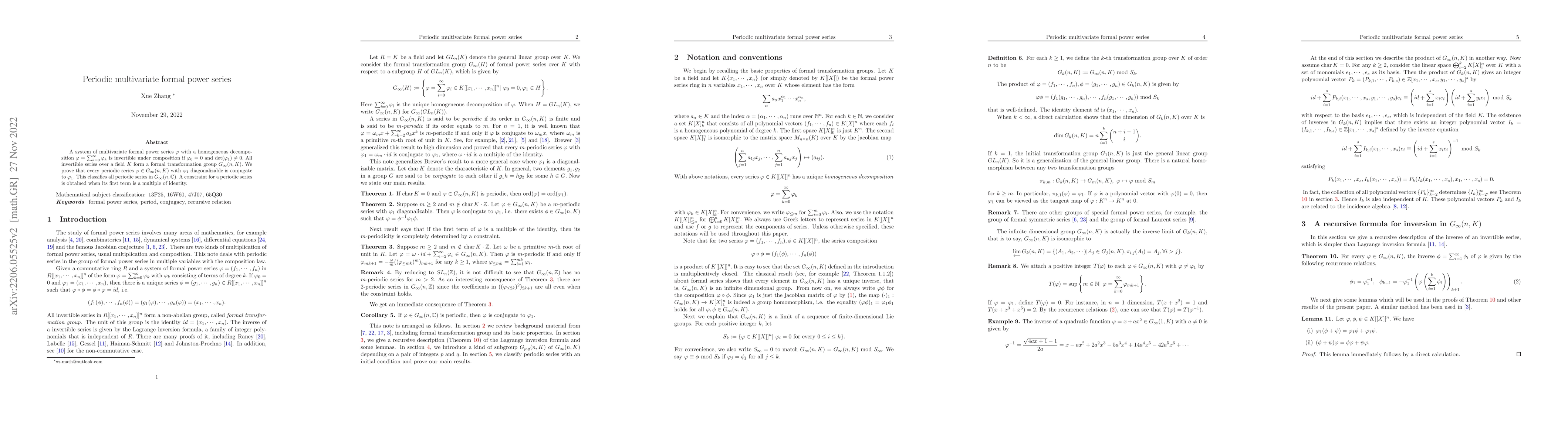 Thumbnail for Periodic multivariate formal power series