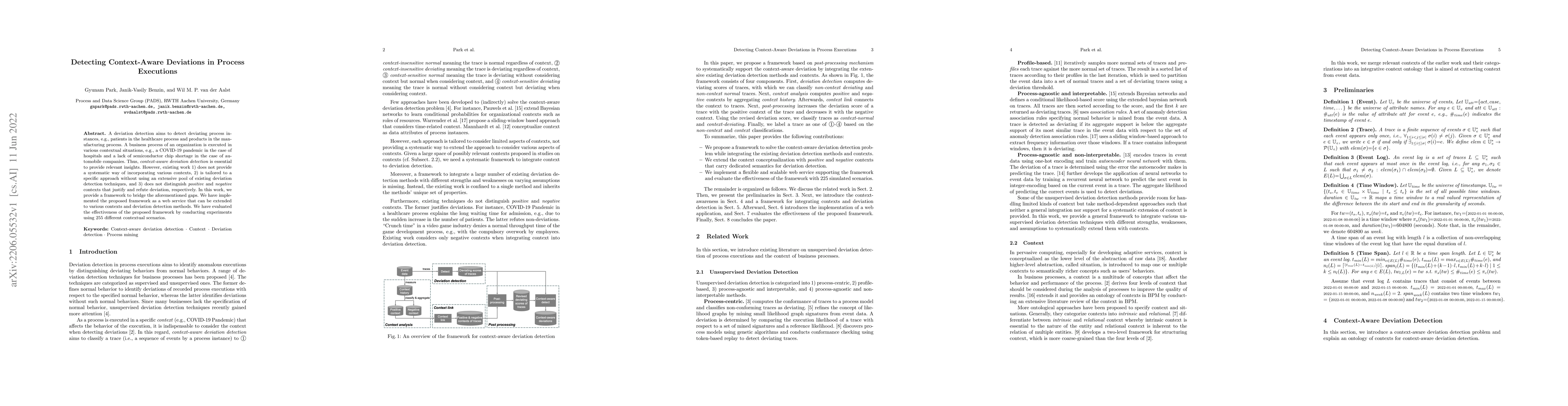 Thumbnail for Detecting Context-Aware Deviations in Process Executions