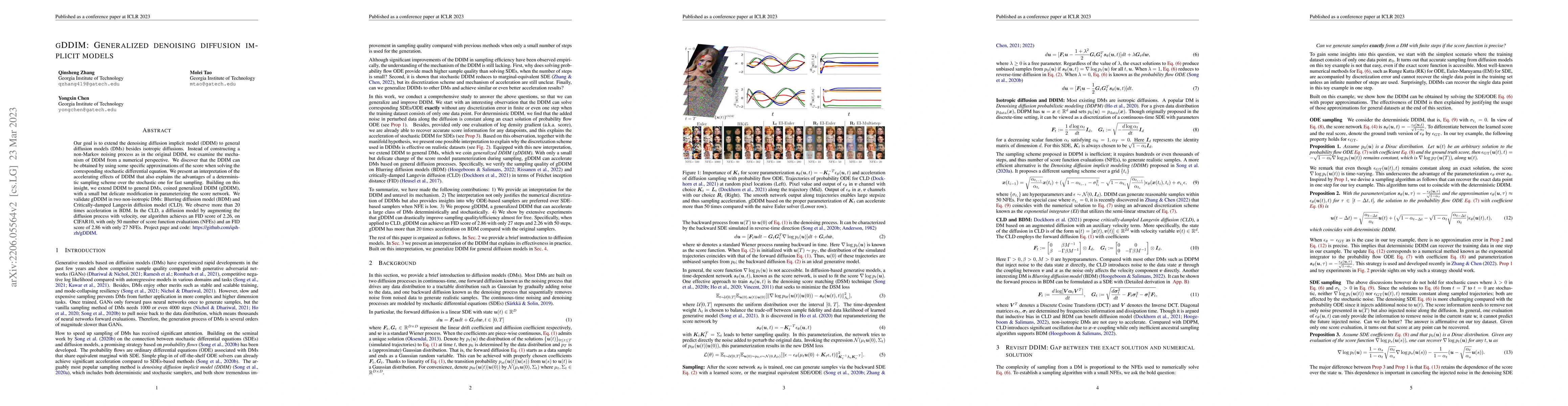 Thumbnail for gDDIM: Generalized denoising diffusion implicit models
