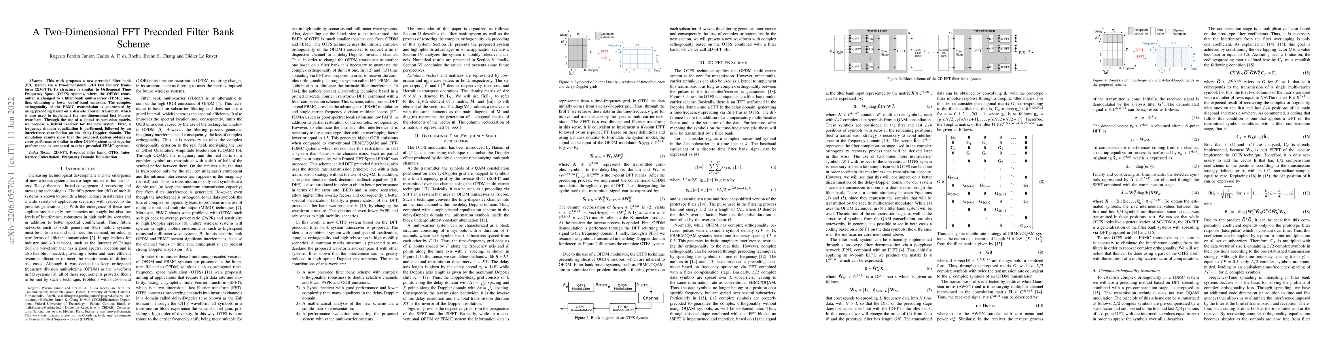 Thumbnail for A Two-Dimensional FFT Precoded Filter Bank Scheme