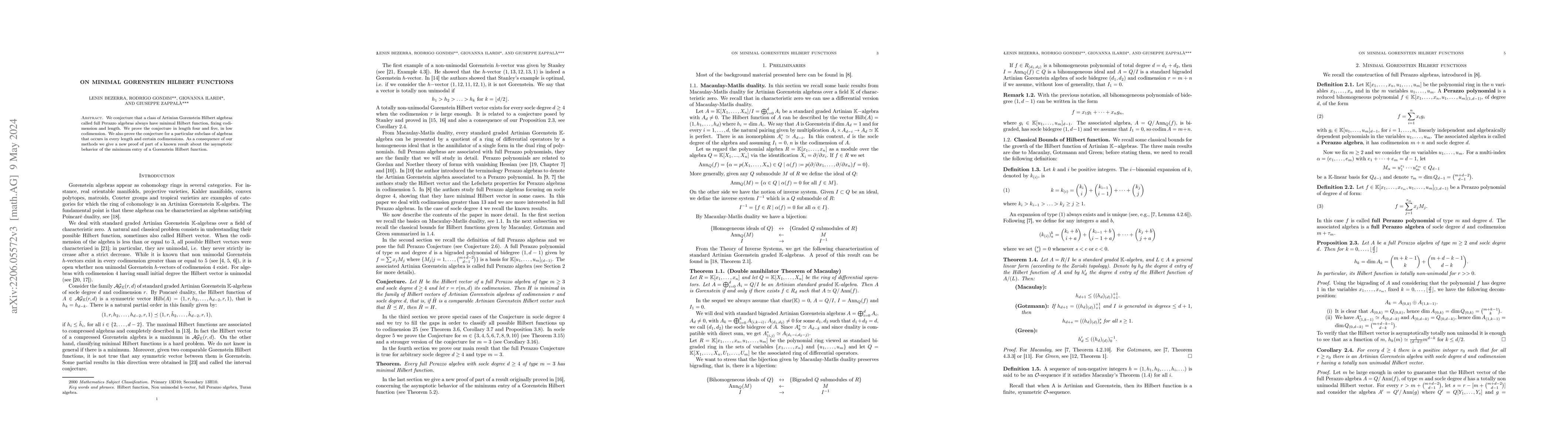 Thumbnail for On minimal Gorenstein Hilbert function