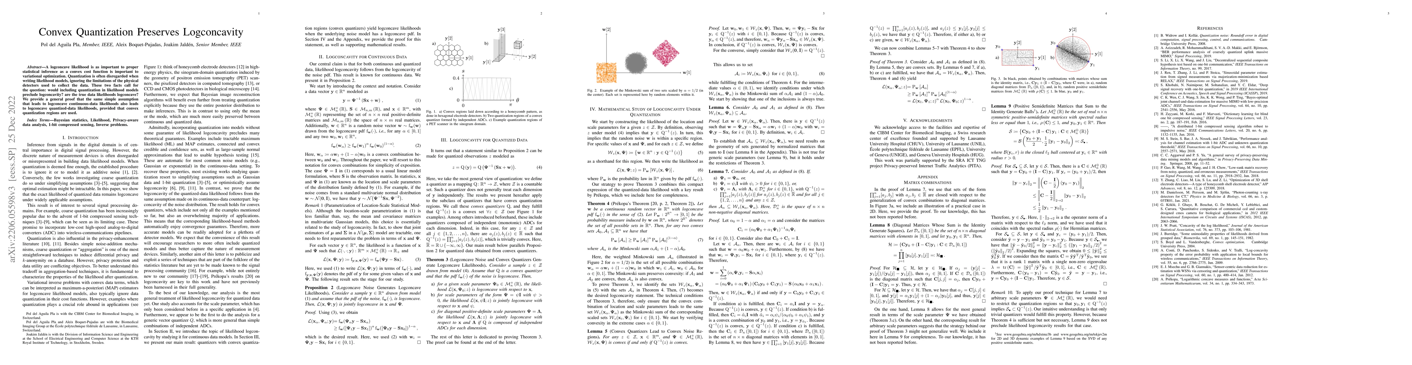 Thumbnail for Convex Quantization Preserves Logconcavity
