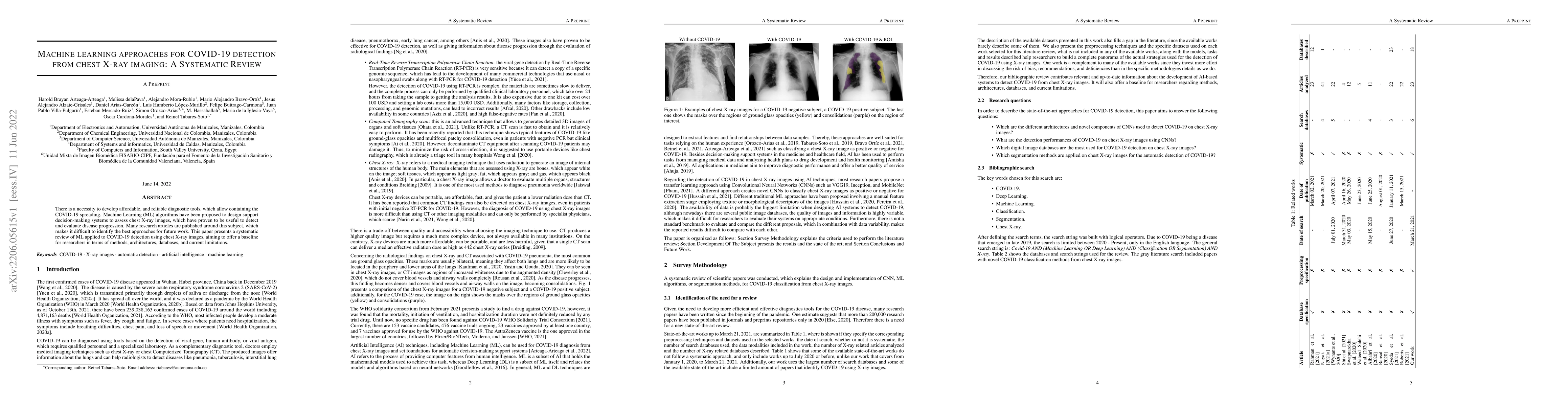 Thumbnail for Machine learning approaches for COVID-19 detection from chest X-ray
  imaging: A Systematic Review