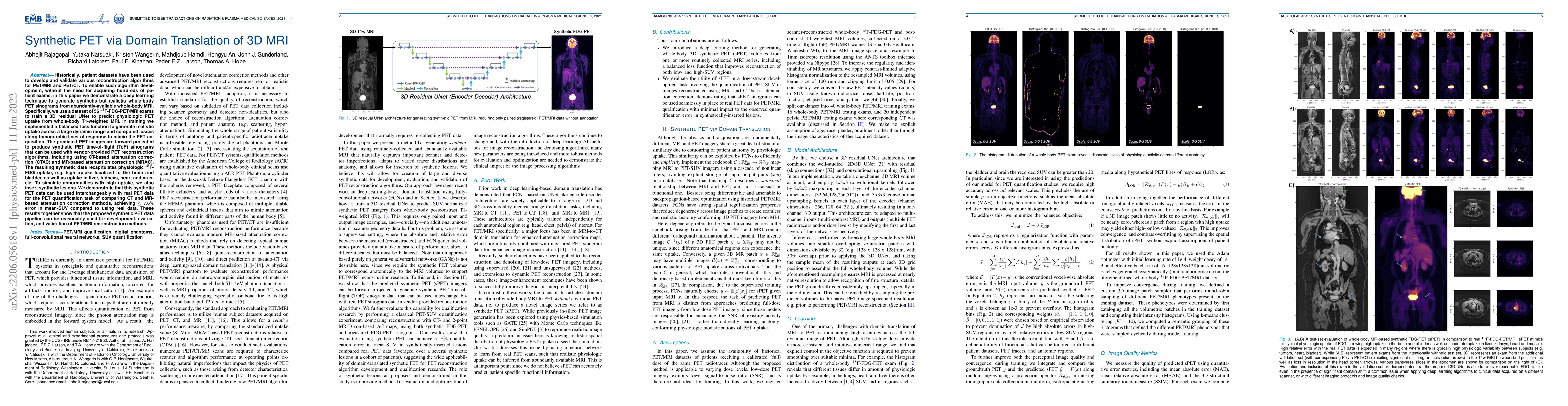 Thumbnail for Synthetic PET via Domain Translation of 3D MRI