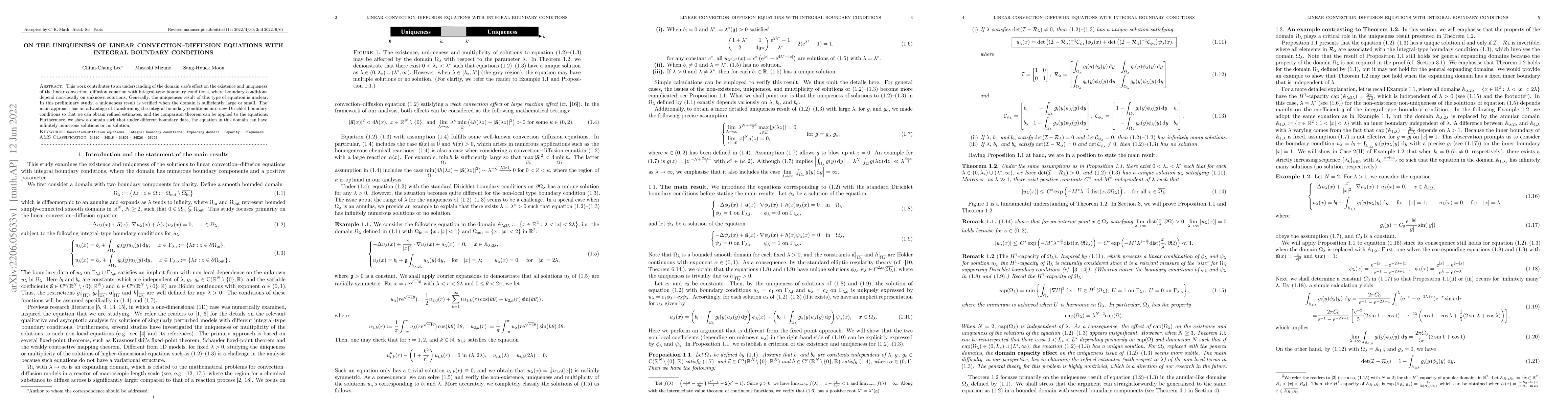 Thumbnail for On the uniqueness of linear convection--diffusion equations with
  integral boundary conditions