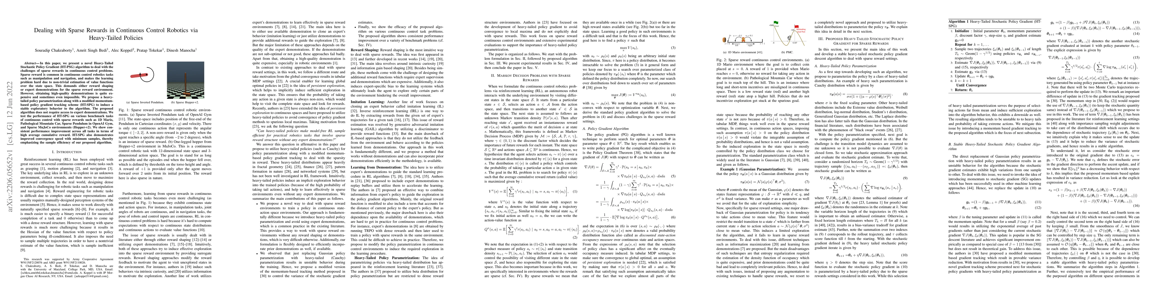 Thumbnail for Dealing with Sparse Rewards in Continuous Control Robotics via
  Heavy-Tailed Policies