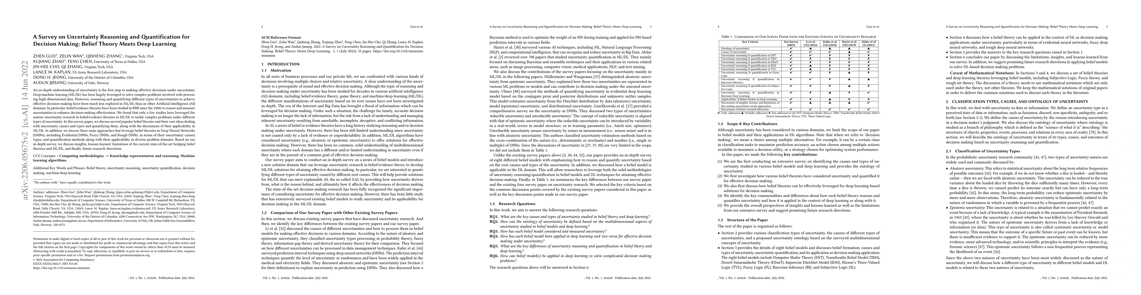 Thumbnail for A Survey on Uncertainty Reasoning and Quantification for Decision
  Making: Belief Theory Meets Deep Learning