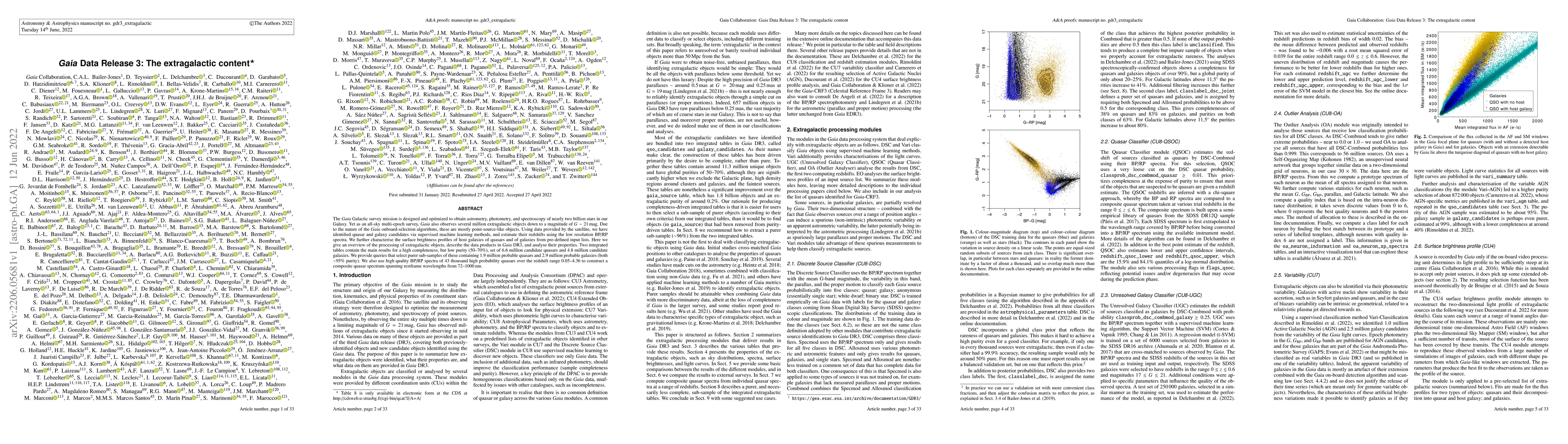 Thumbnail for Gaia Data Release 3: The extragalactic content