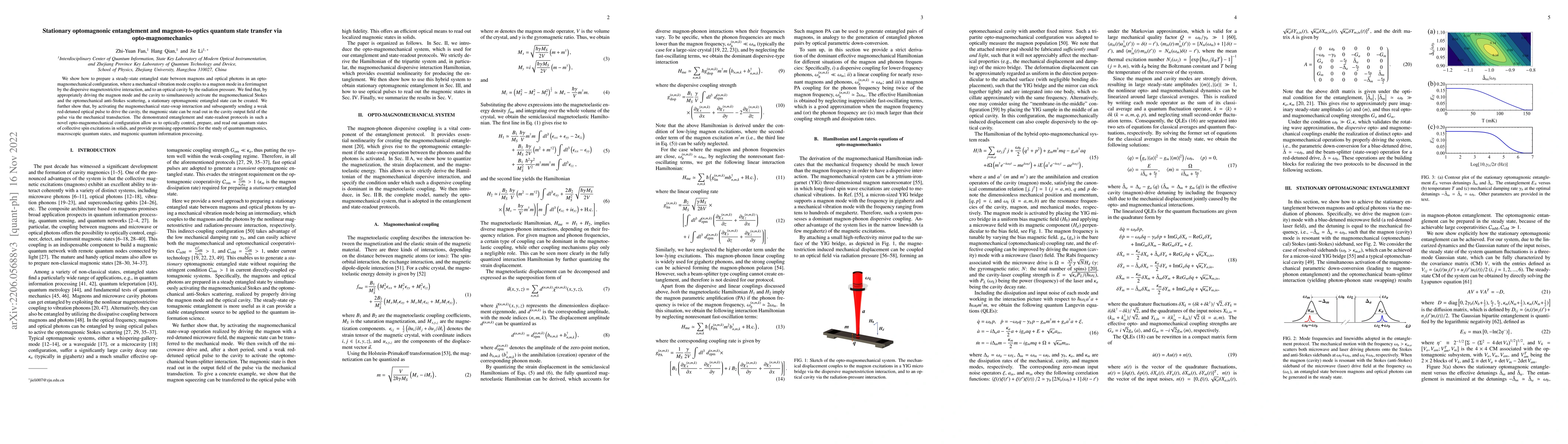 Thumbnail for Stationary optomagnonic entanglement and magnon-to-optics quantum state
  transfer via opto-magnomechanics