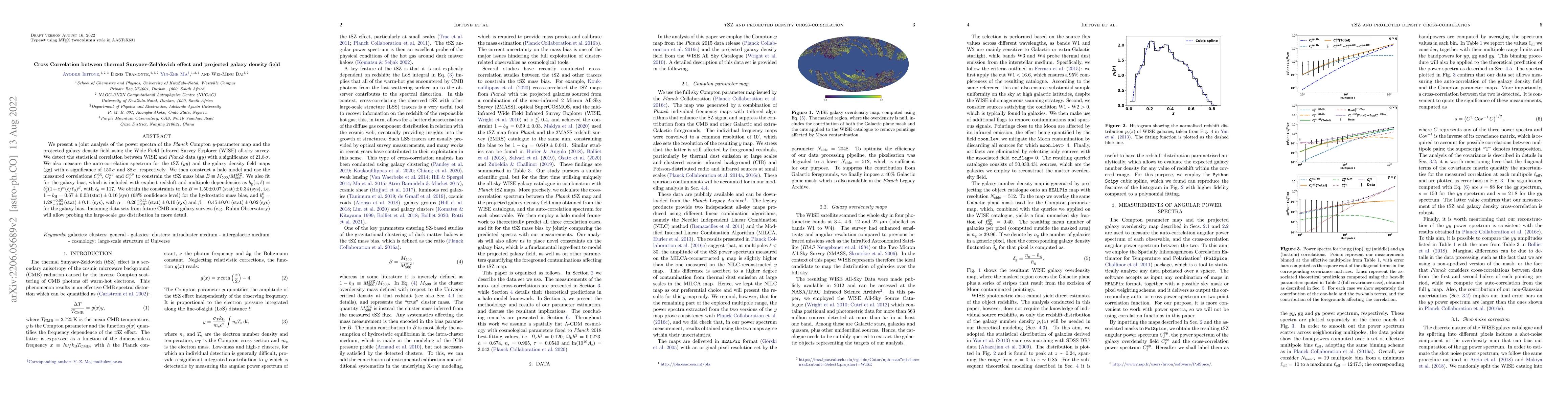 Thumbnail for Cross Correlation between the Thermal Sunyaev-Zel'dovich Effect and
  Projected Galaxy Density Field