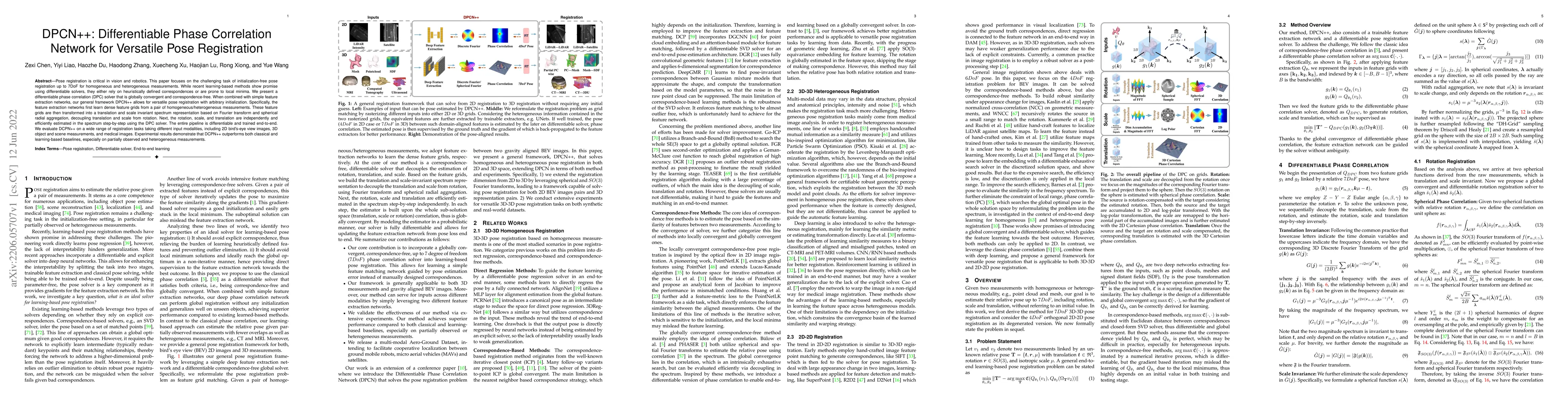 Thumbnail for DPCN++: Differentiable Phase Correlation Network for Versatile Pose
  Registration