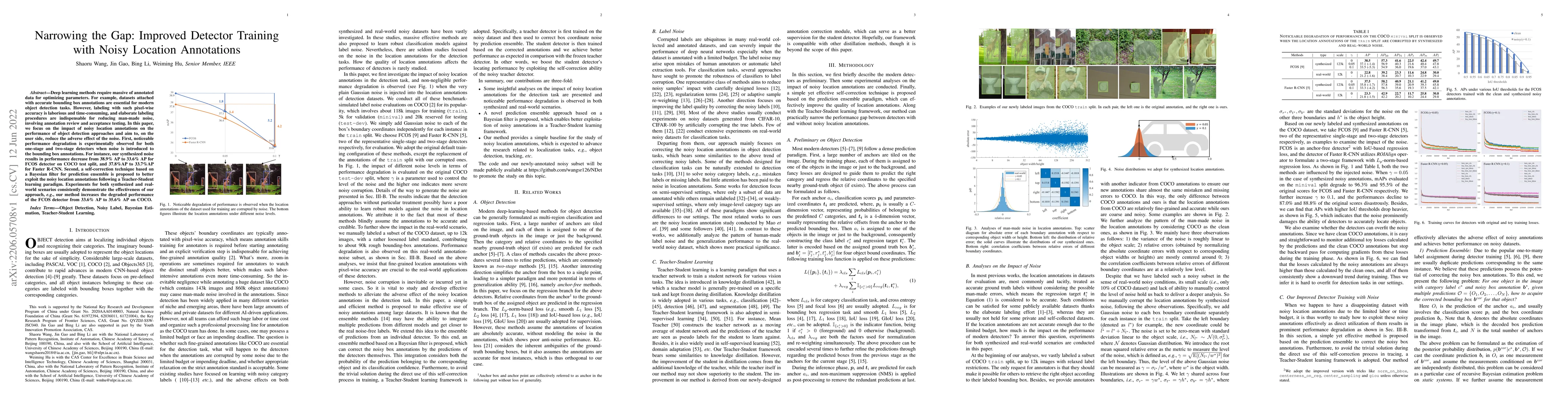 Thumbnail for Narrowing the Gap: Improved Detector Training with Noisy Location
  Annotations
