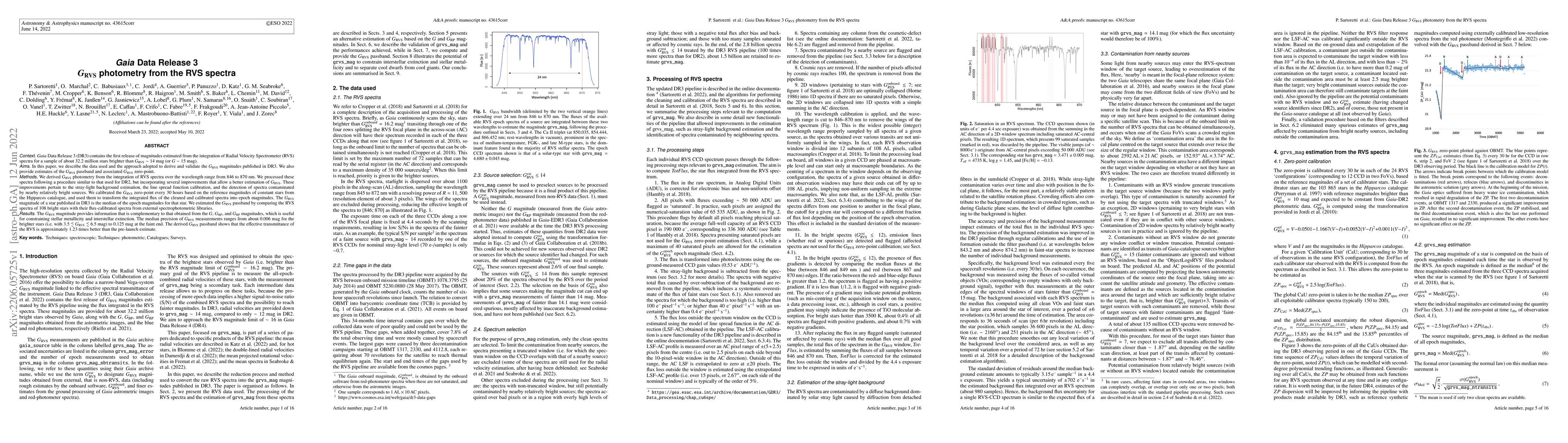 Thumbnail for Gaia Data Release 3: G_RVS photometry from the RVS spectra