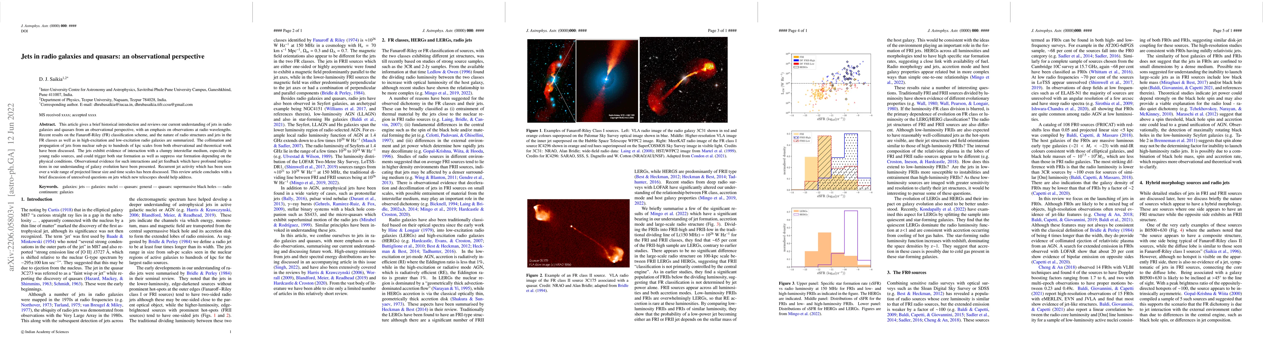 Thumbnail for Jets in radio galaxies and quasars: an observational perspective