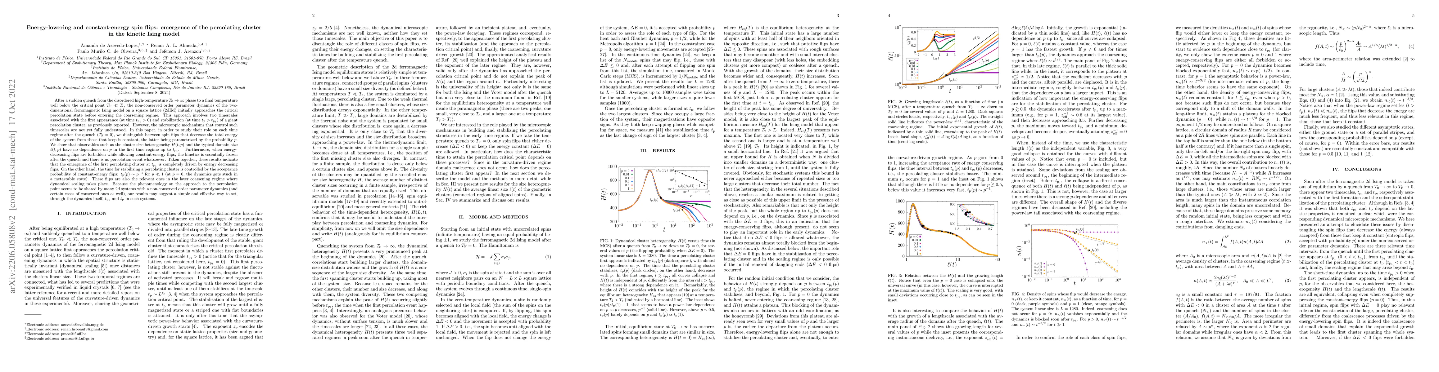 Thumbnail for Energy-lowering and constant-energy spin flips: Emergence of the
  percolating cluster in the kinetic Ising model