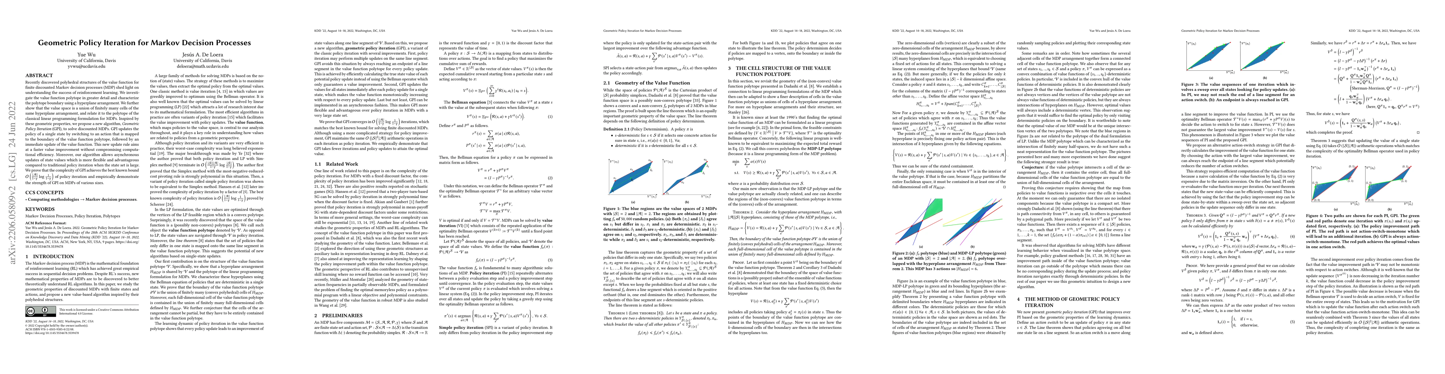Thumbnail for Geometric Policy Iteration for Markov Decision Processes