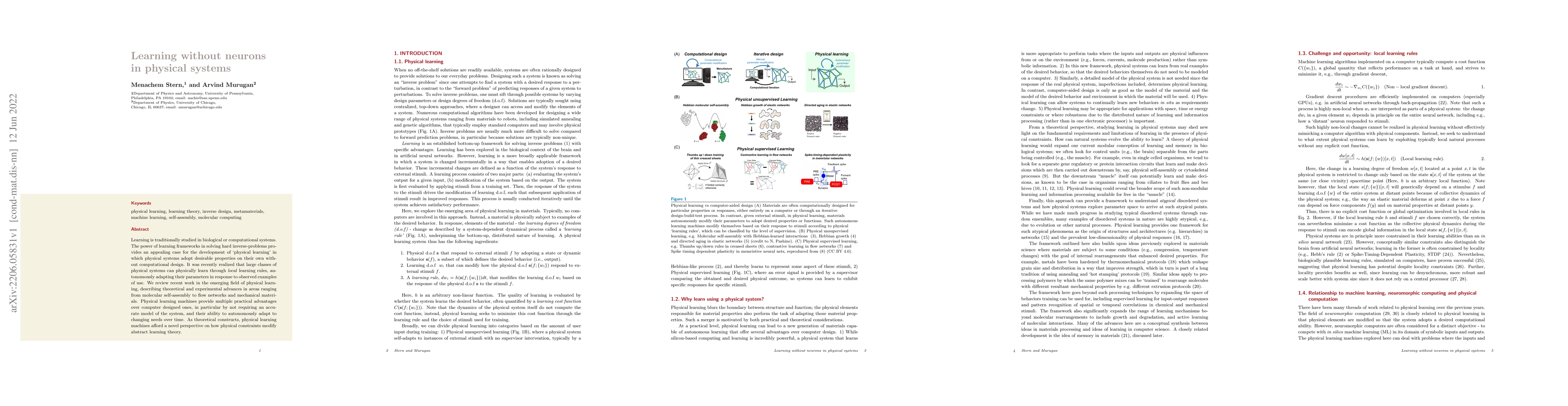 Thumbnail for Learning without neurons in physical systems