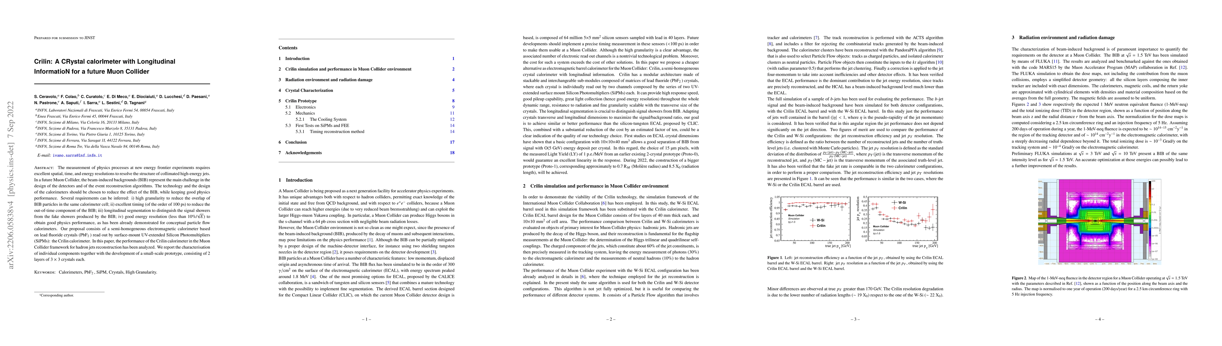 Thumbnail for Crilin: A CRystal calorImeter with Longitudinal InformatioN for a future
  Muon Collider