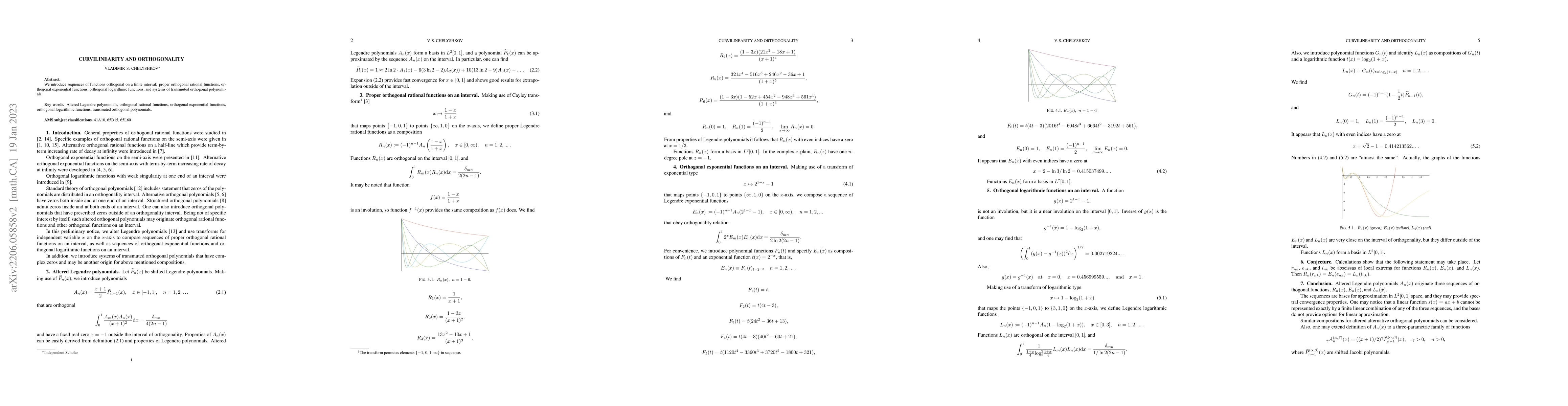Thumbnail for Curvilinearity and Orthogonality