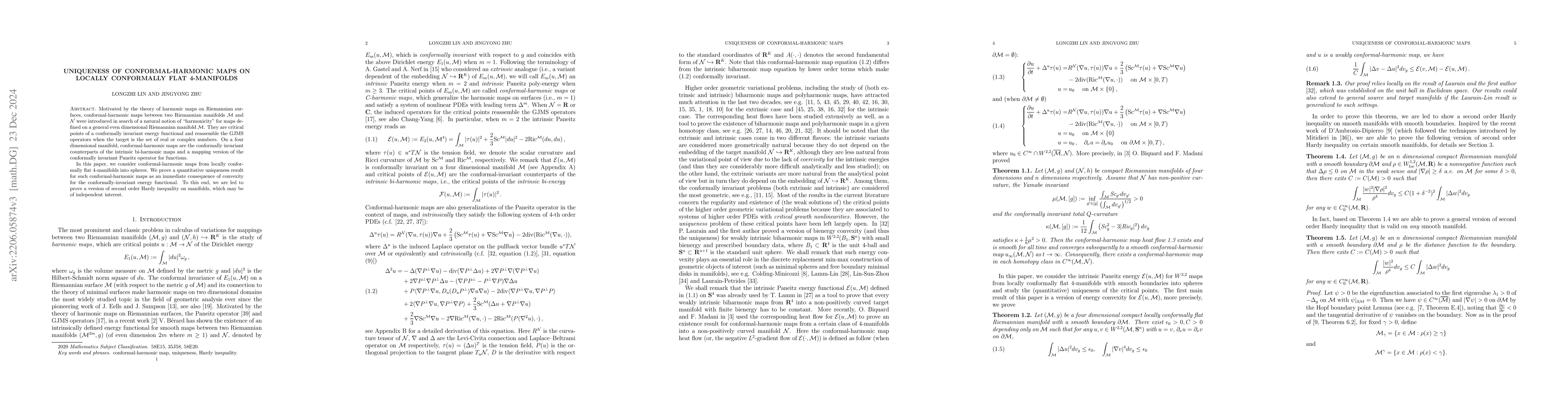 Thumbnail for Uniqueness of conformal-harmonic maps on locally conformally flat
  4-manifolds