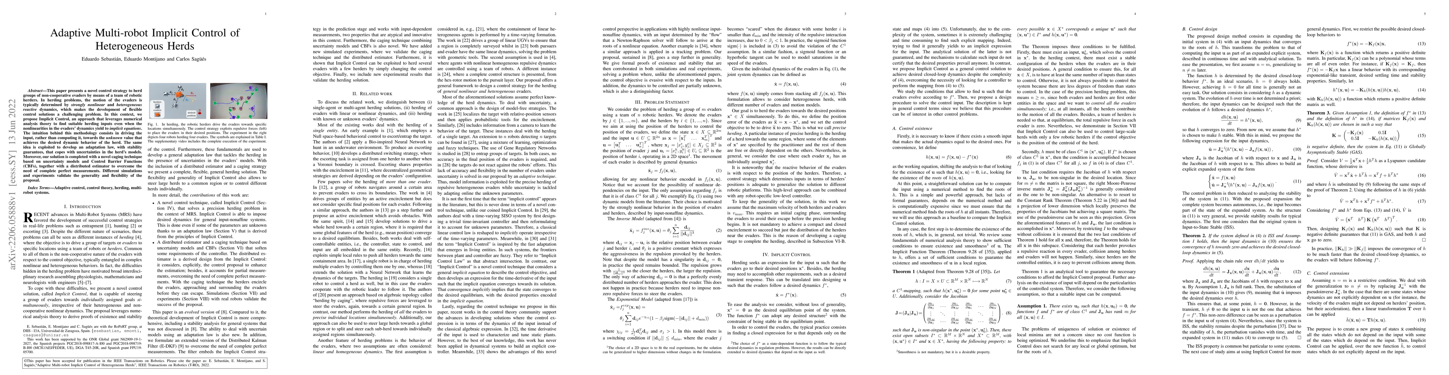 Thumbnail for Adaptive Multi-robot Implicit Control of Heterogeneous Herds