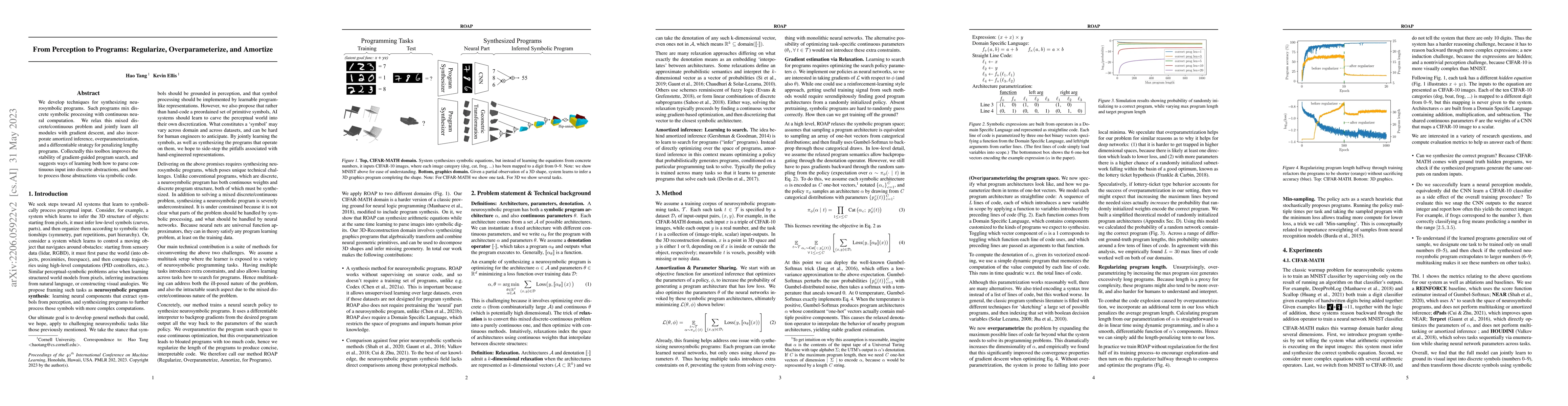 Thumbnail for From Perception to Programs: Regularize, Overparameterize, and Amortize