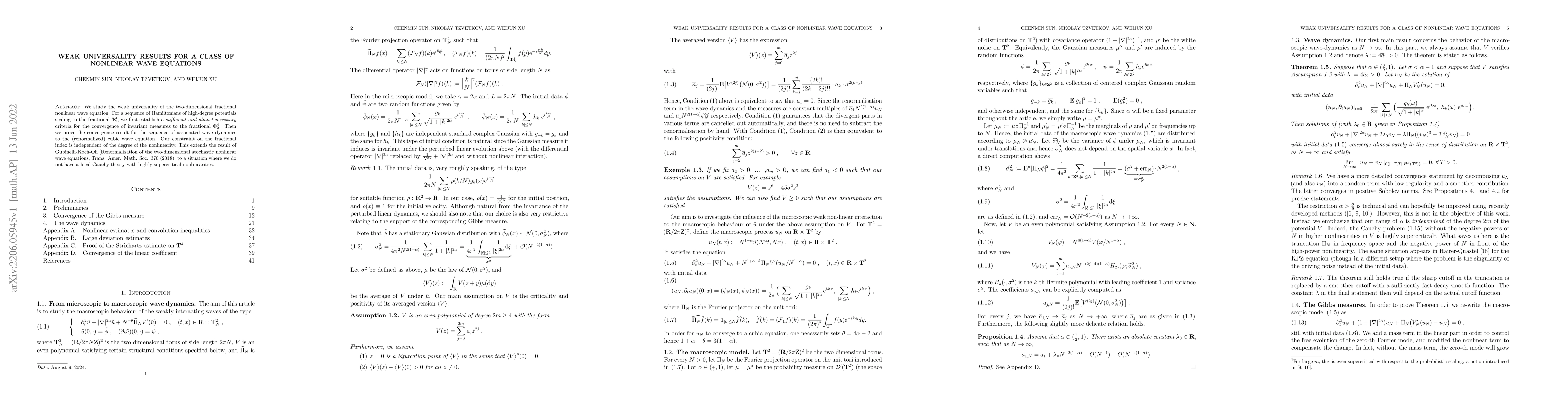 Thumbnail for Weak universality results for a class of nonlinear wave equations