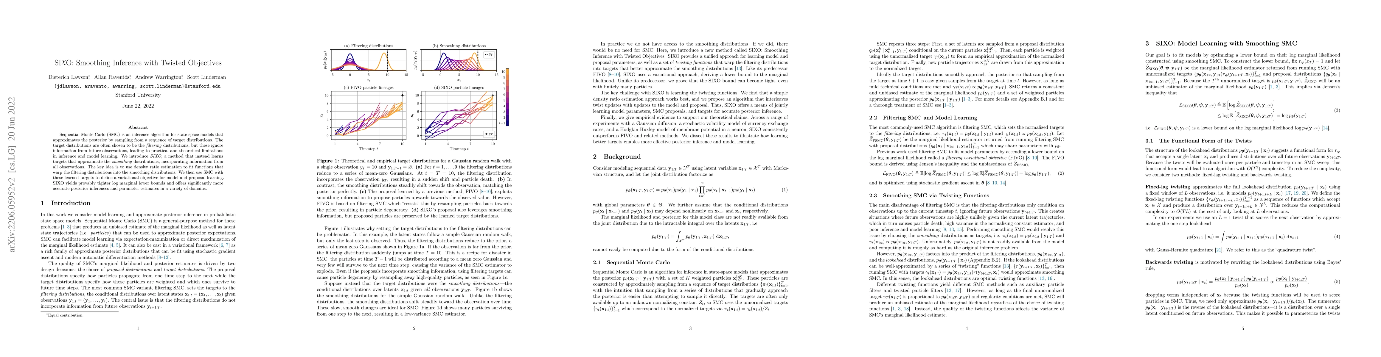 Thumbnail for SIXO: Smoothing Inference with Twisted Objectives