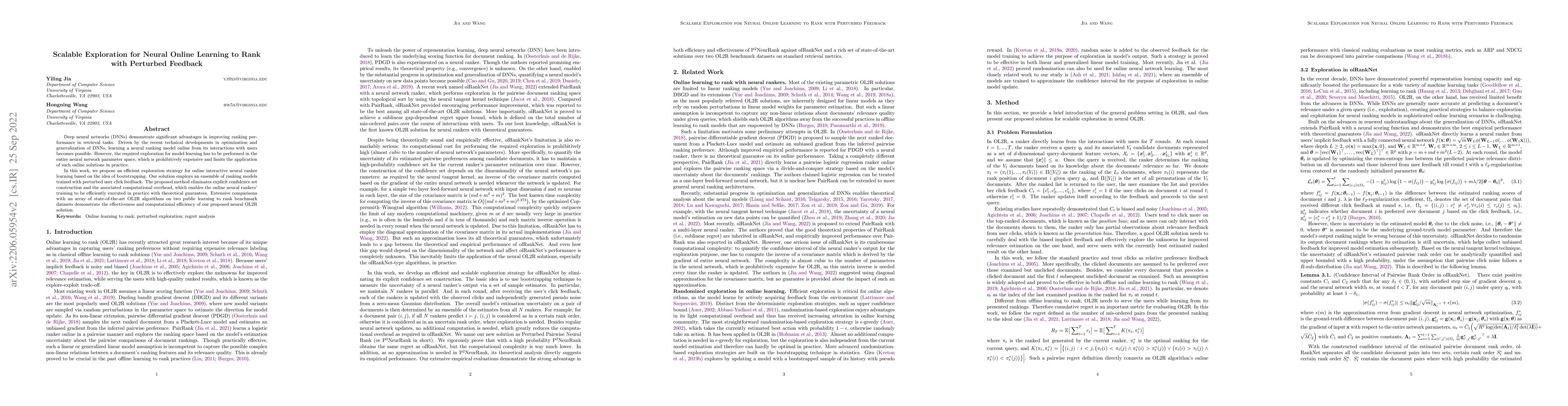 Thumbnail for Scalable Exploration for Neural Online Learning to Rank with Perturbed
  Feedback