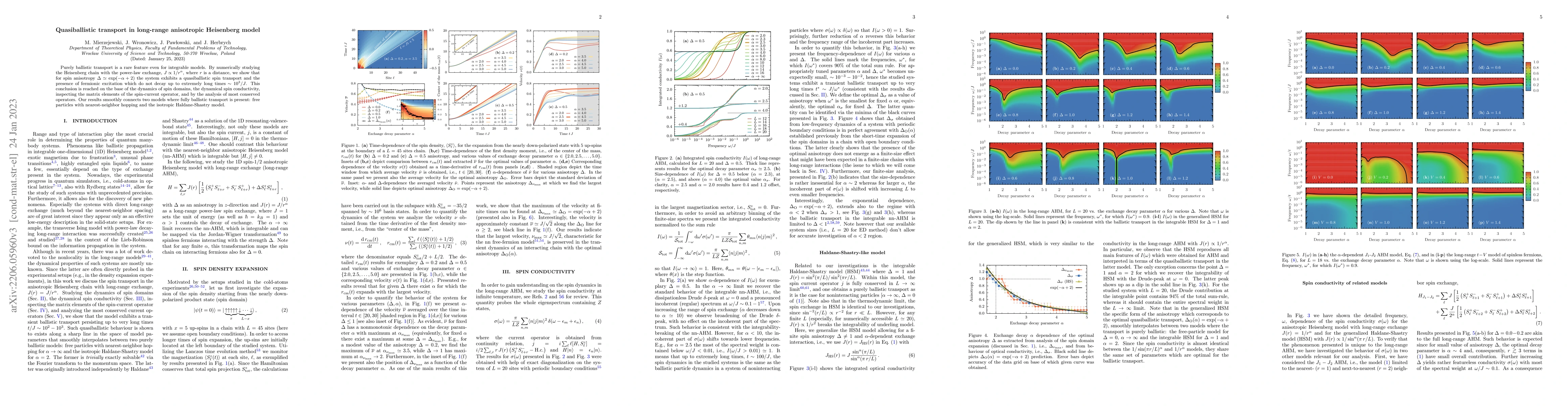 Thumbnail for Quasiballistic transport in long-range anisotropic Heisenberg model