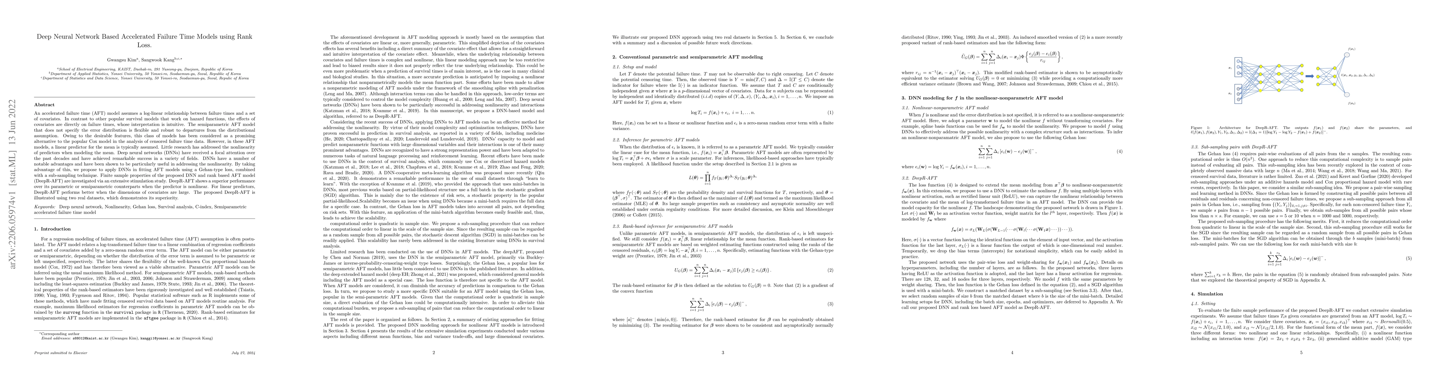 Thumbnail for Deep Neural Network Based Accelerated Failure Time Models using Rank
  Loss