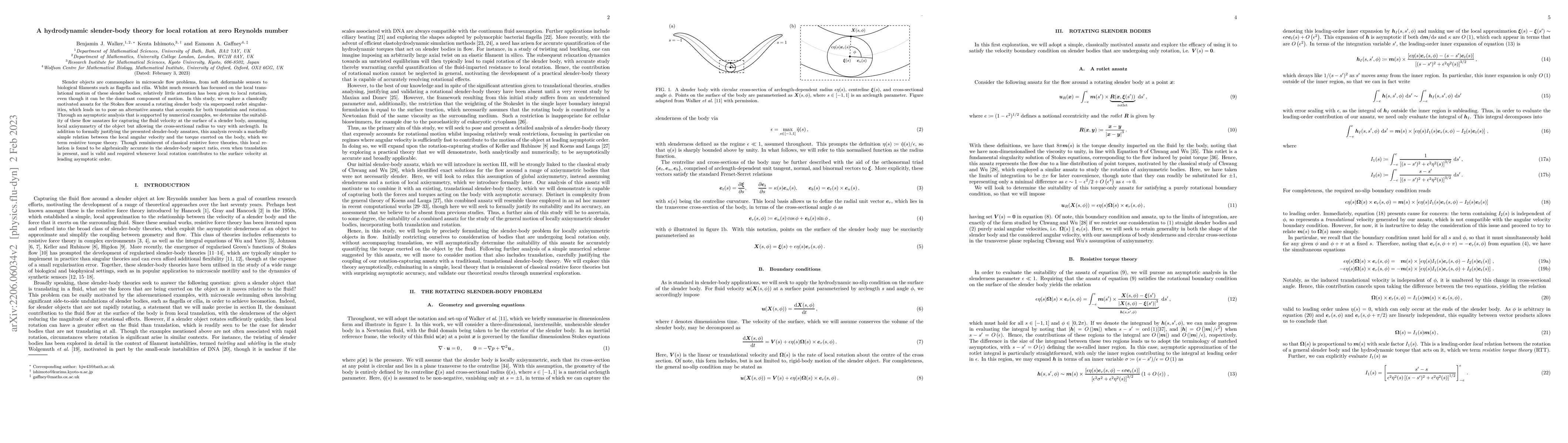 Thumbnail for A hydrodynamic slender-body theory for local rotation at zero Reynolds
  number