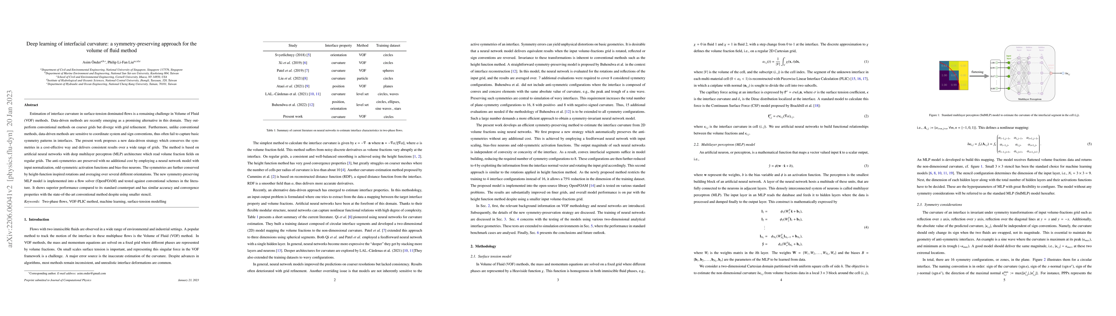 Thumbnail for Deep learning of interfacial curvature: a symmetry-preserving approach
  for the volume of fluid method