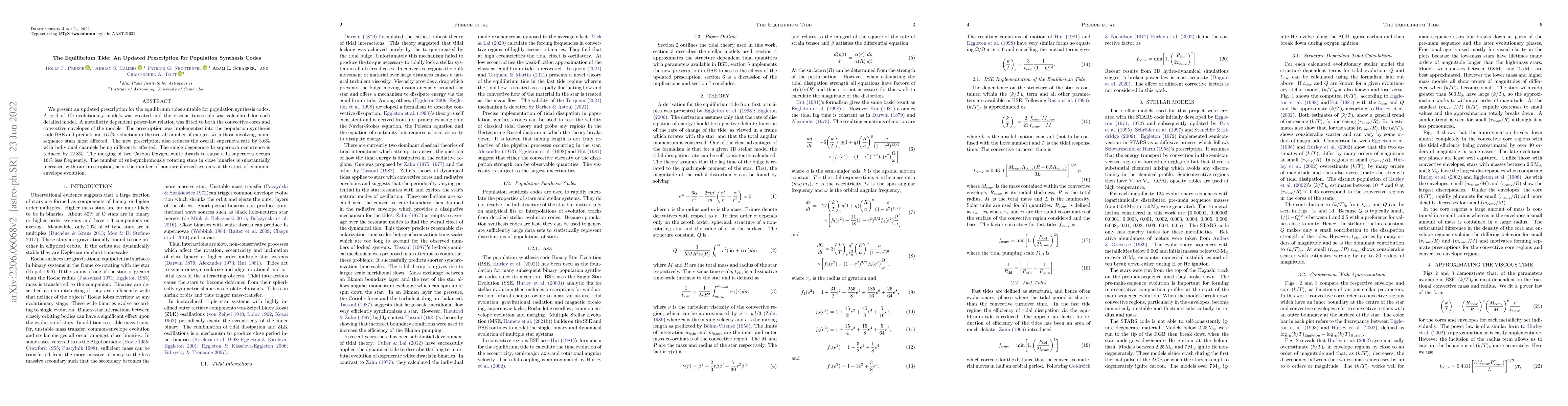 Thumbnail for The Equilibrium Tide: An Updated Prescription for Population Synthesis
  Codes