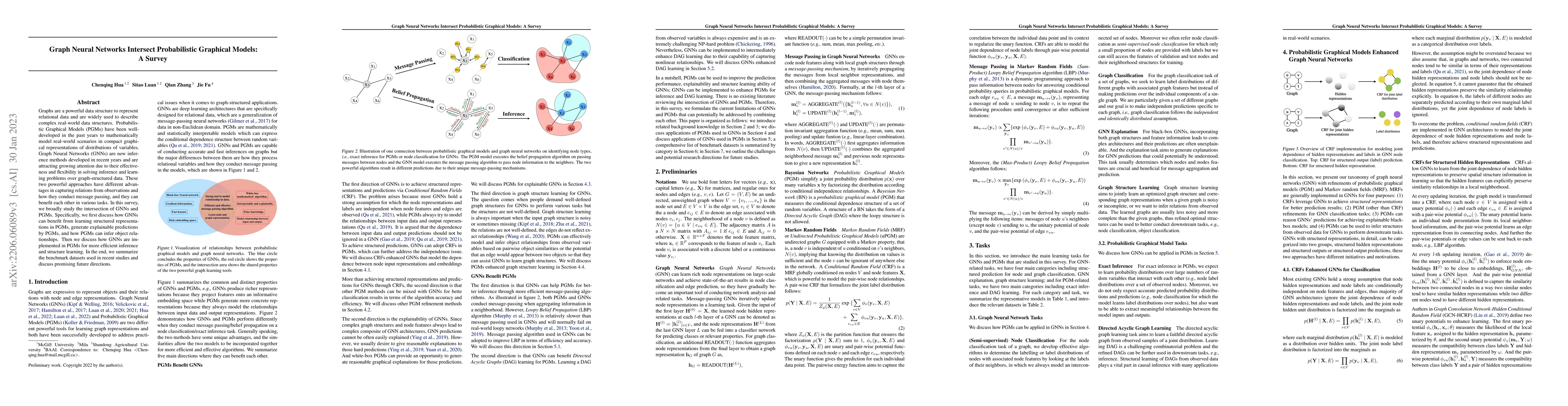 Thumbnail for Graph Neural Networks Intersect Probabilistic Graphical Models: A Survey