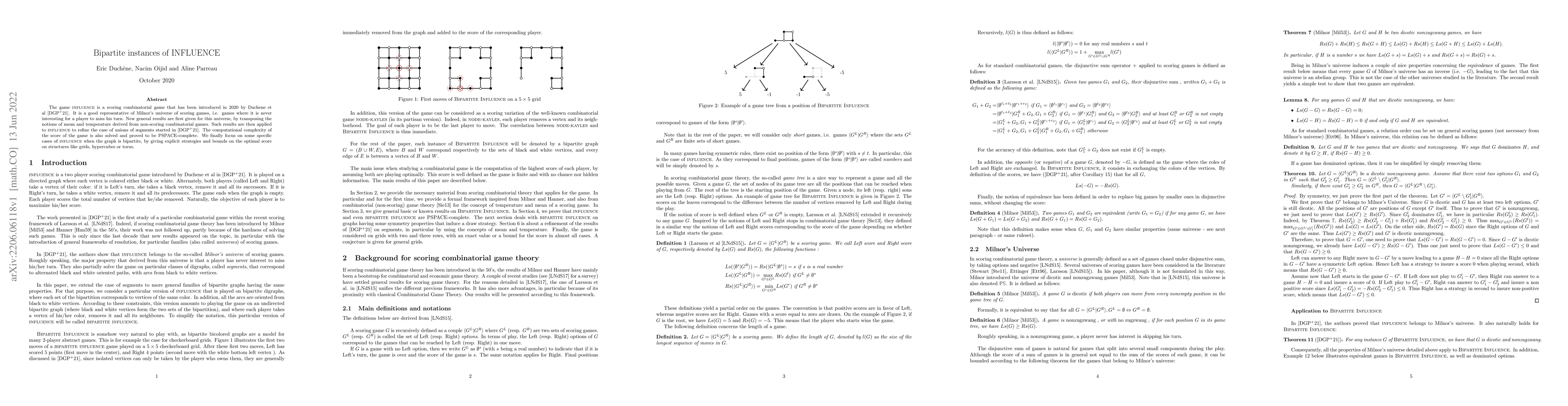 Thumbnail for Bipartite instances of INFLUENCE