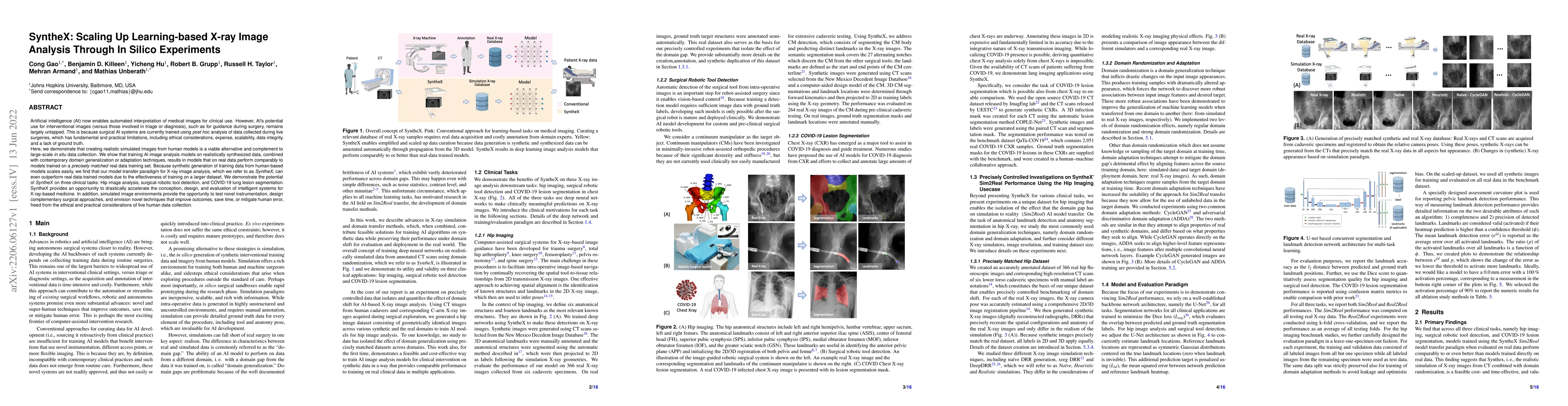 Thumbnail for SyntheX: Scaling Up Learning-based X-ray Image Analysis Through In
  Silico Experiments