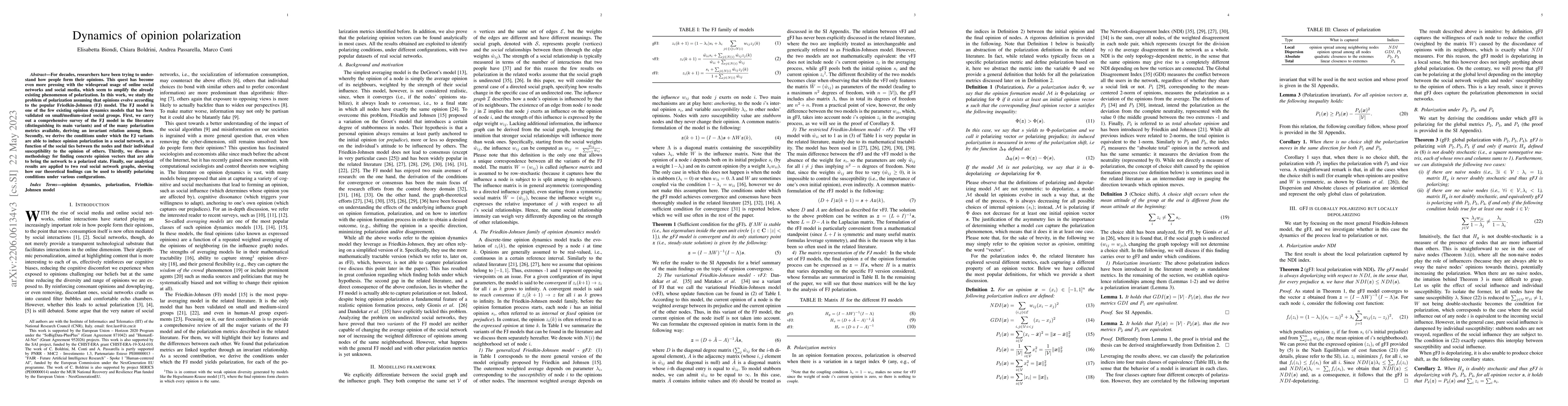 Thumbnail for Dynamics of opinion polarization