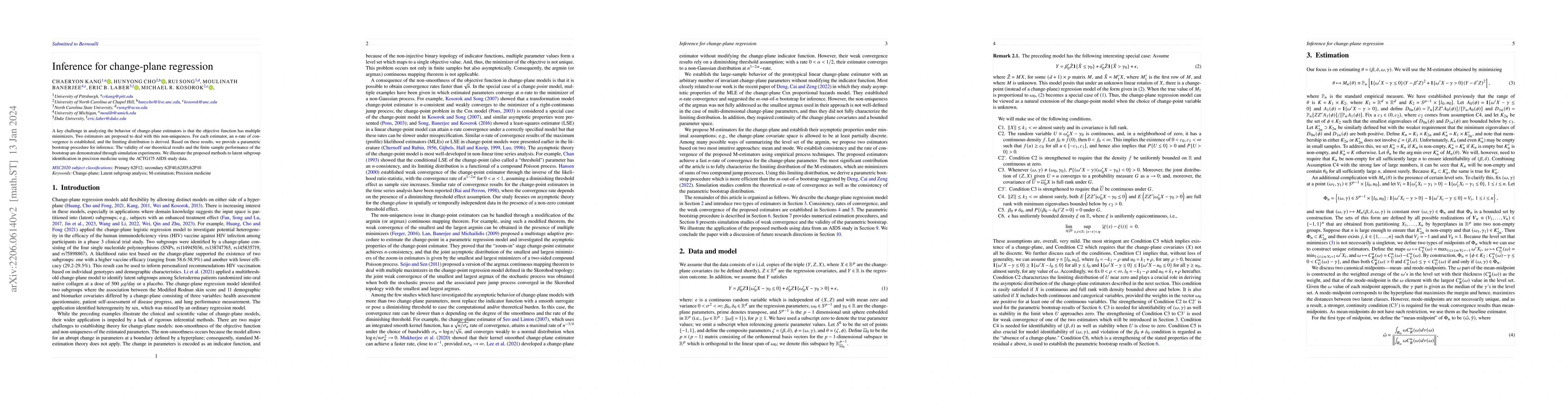 Thumbnail for Inference for change-plane regression