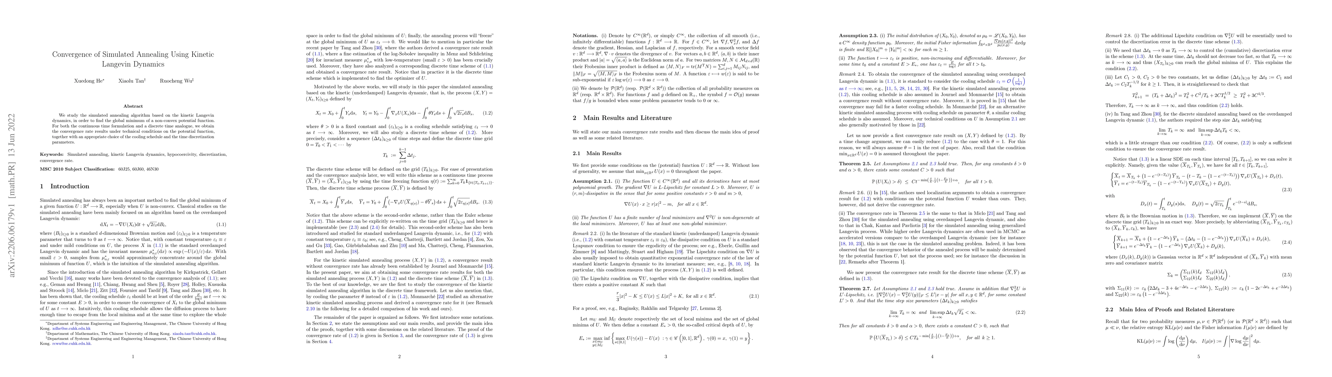 Thumbnail for Convergence of Simulated Annealing Using Kinetic Langevin Dynamics