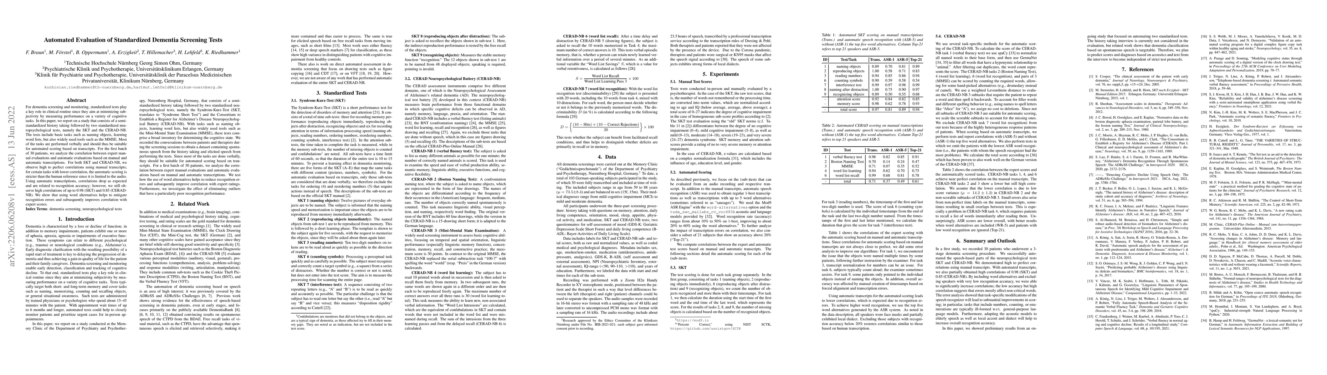 Thumbnail for Automated Evaluation of Standardized Dementia Screening Tests