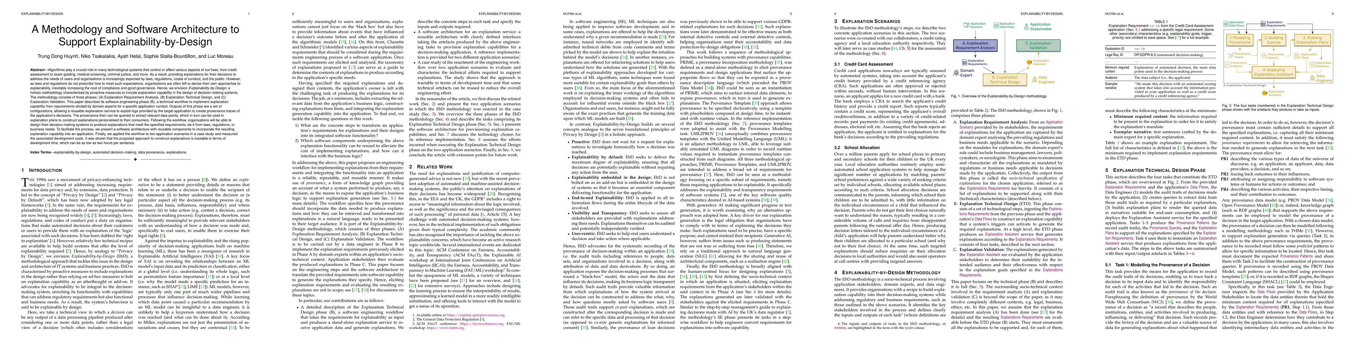 Thumbnail for A Methodology and Software Architecture to Support
  Explainability-by-Design