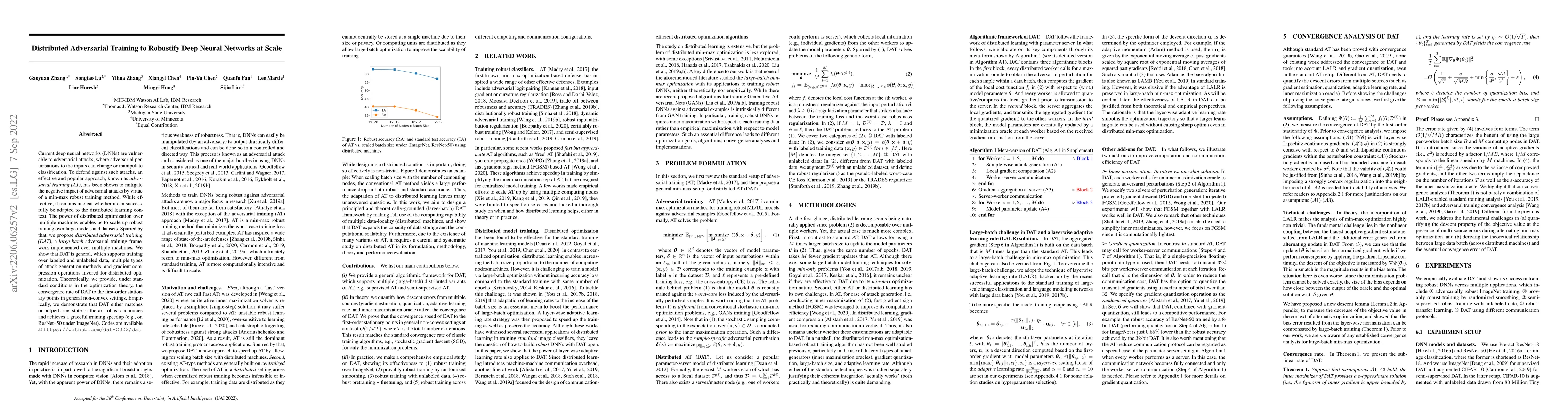 Thumbnail for Distributed Adversarial Training to Robustify Deep Neural Networks at
  Scale