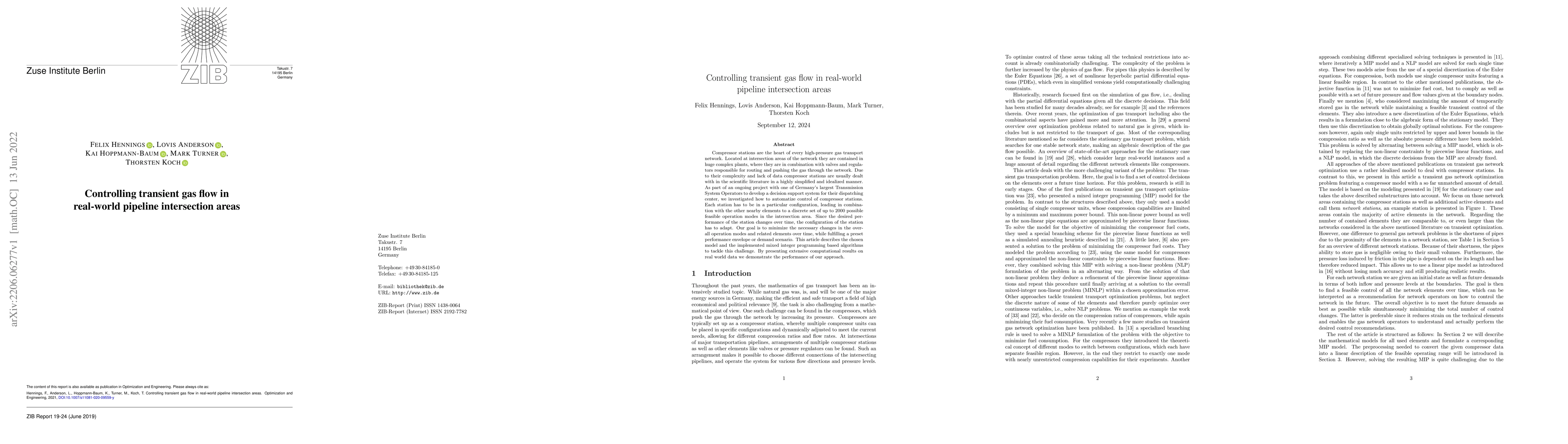 Thumbnail for Controlling transient gas flow in real-world pipeline intersection areas