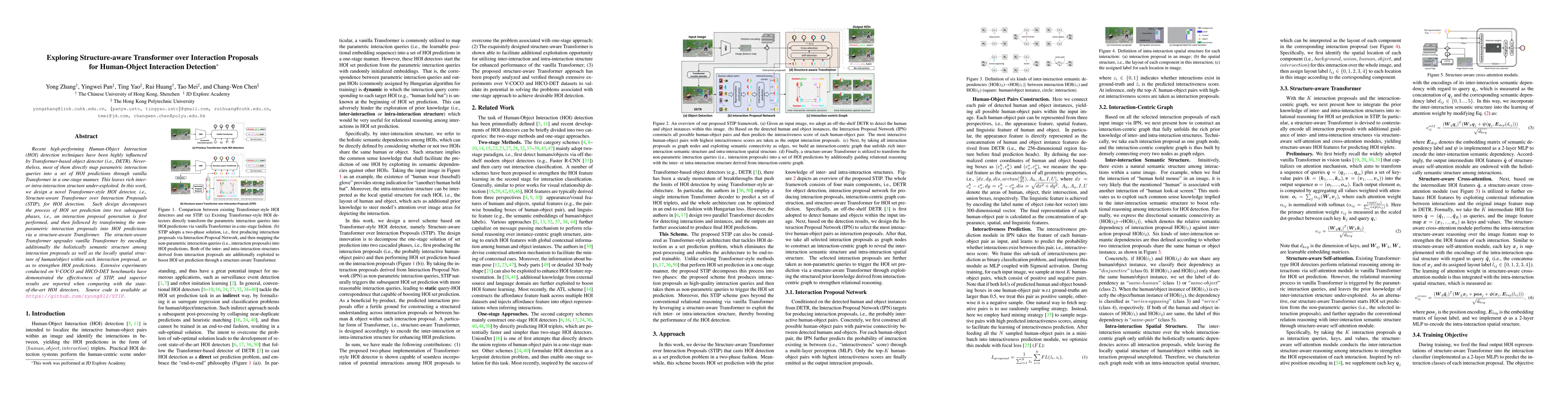 Thumbnail for Exploring Structure-aware Transformer over Interaction Proposals for
  Human-Object Interaction Detection