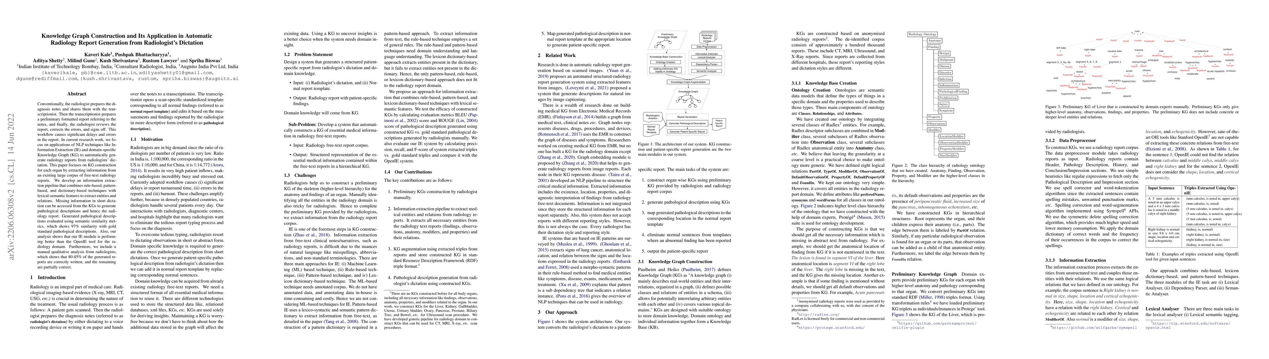 Thumbnail for Knowledge Graph Construction and Its Application in Automatic Radiology
  Report Generation from Radiologist's Dictation