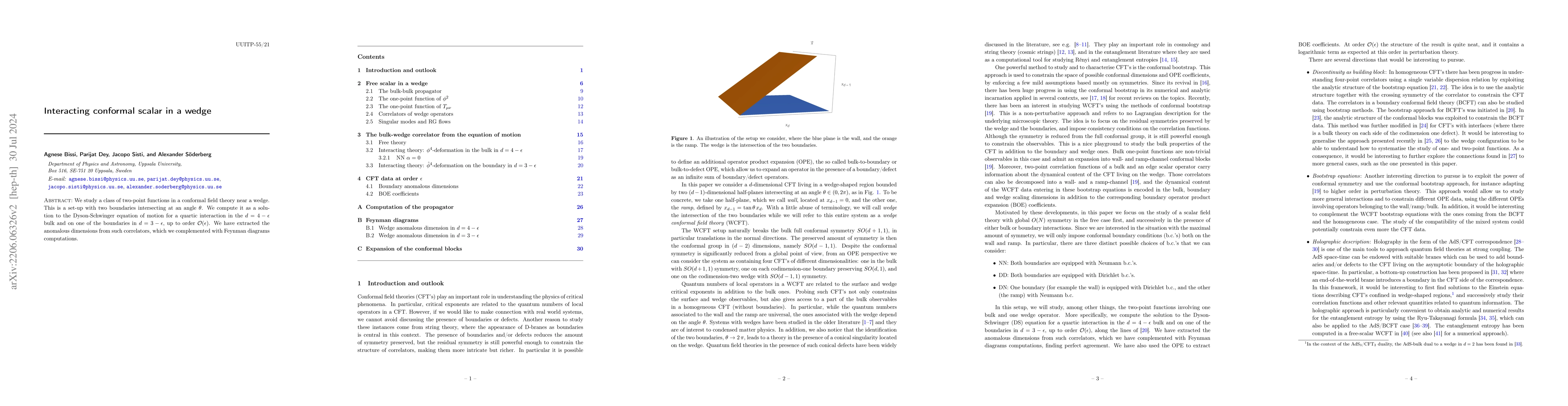 Thumbnail for Interacting conformal scalar in a wedge