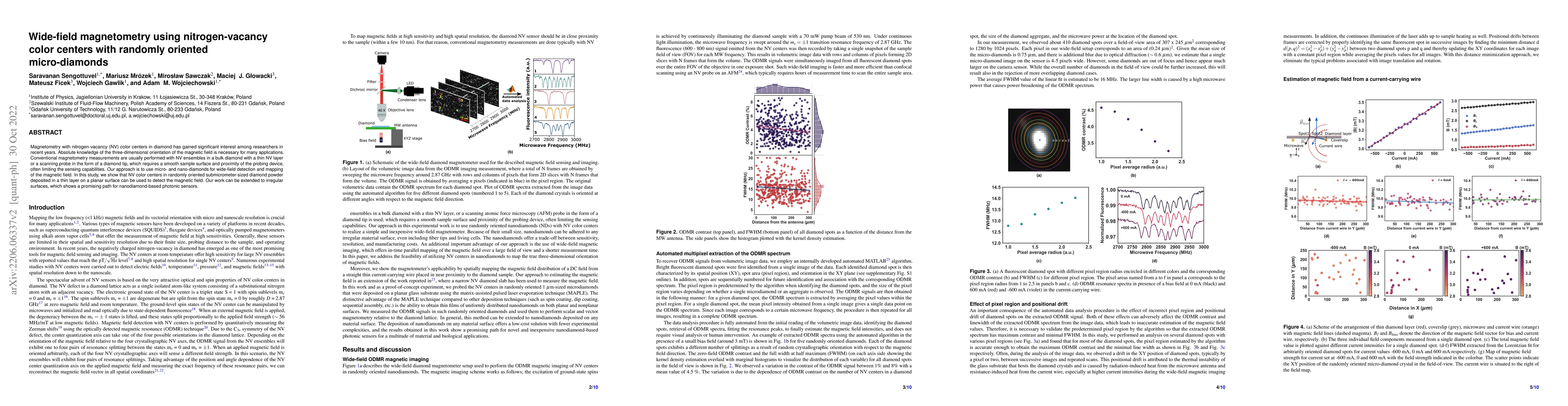 Thumbnail for Wide-field magnetometry with nitrogen-vacancy centers in randomly
  oriented micro-diamonds